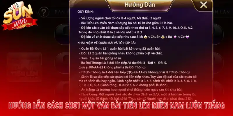 Hướng dẫn cách chơi một ván bài tiến lên miền Nam luôn thắng