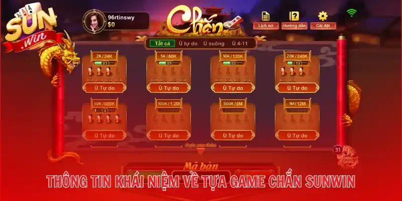 Thông tin khái niệm về tựa game Chắn Sunwin