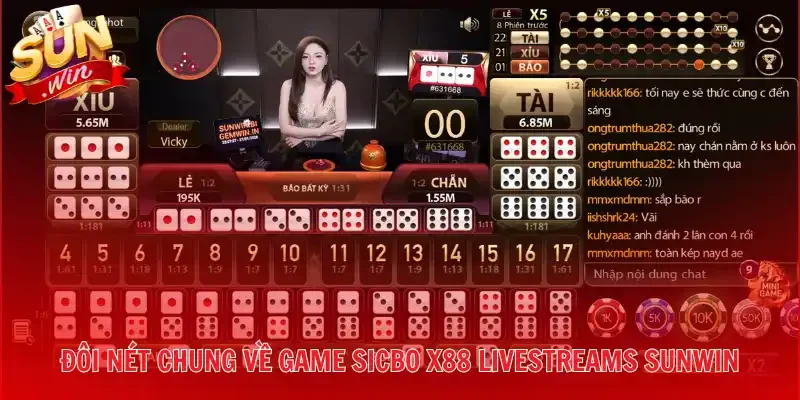 Đôi nét chung về game Sicbo X88 Livestreams Sunwin
