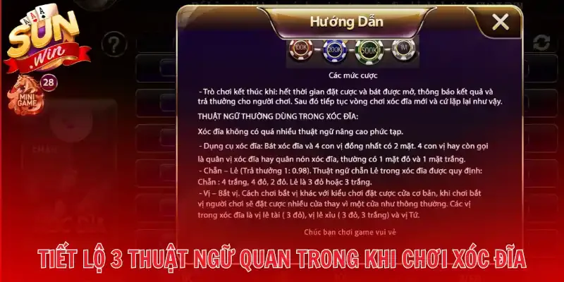 Tiết lộ 3 thuật ngữ quan trong khi chơi xóc đĩa tại cổng game